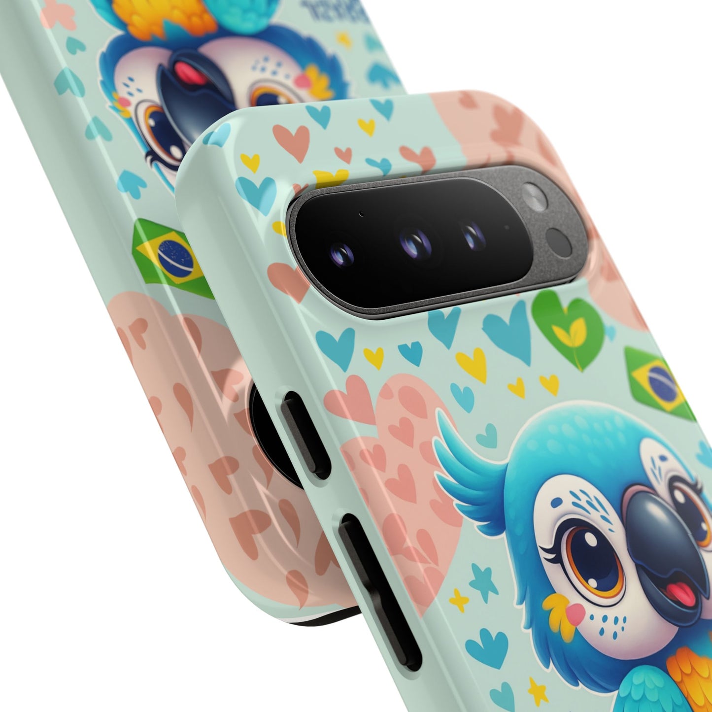 Saudade Collection - Brazilian Parrot Phone Case | Vibrant Hearts & Culture Tough Cases