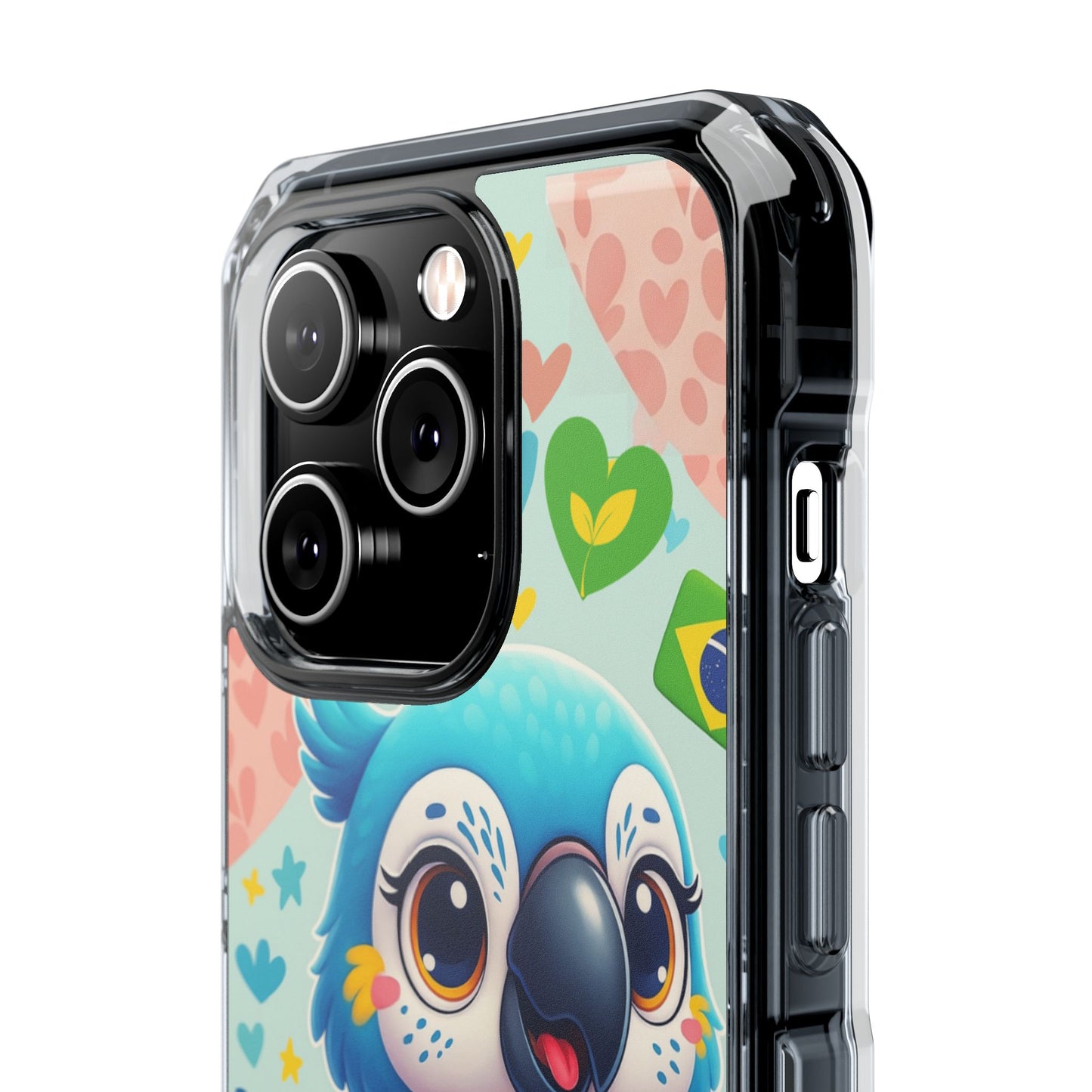 Saudade Collection - Brazilian Parrot Phone Case | Vibrant Hearts & Culture Magnetic Tough Cases