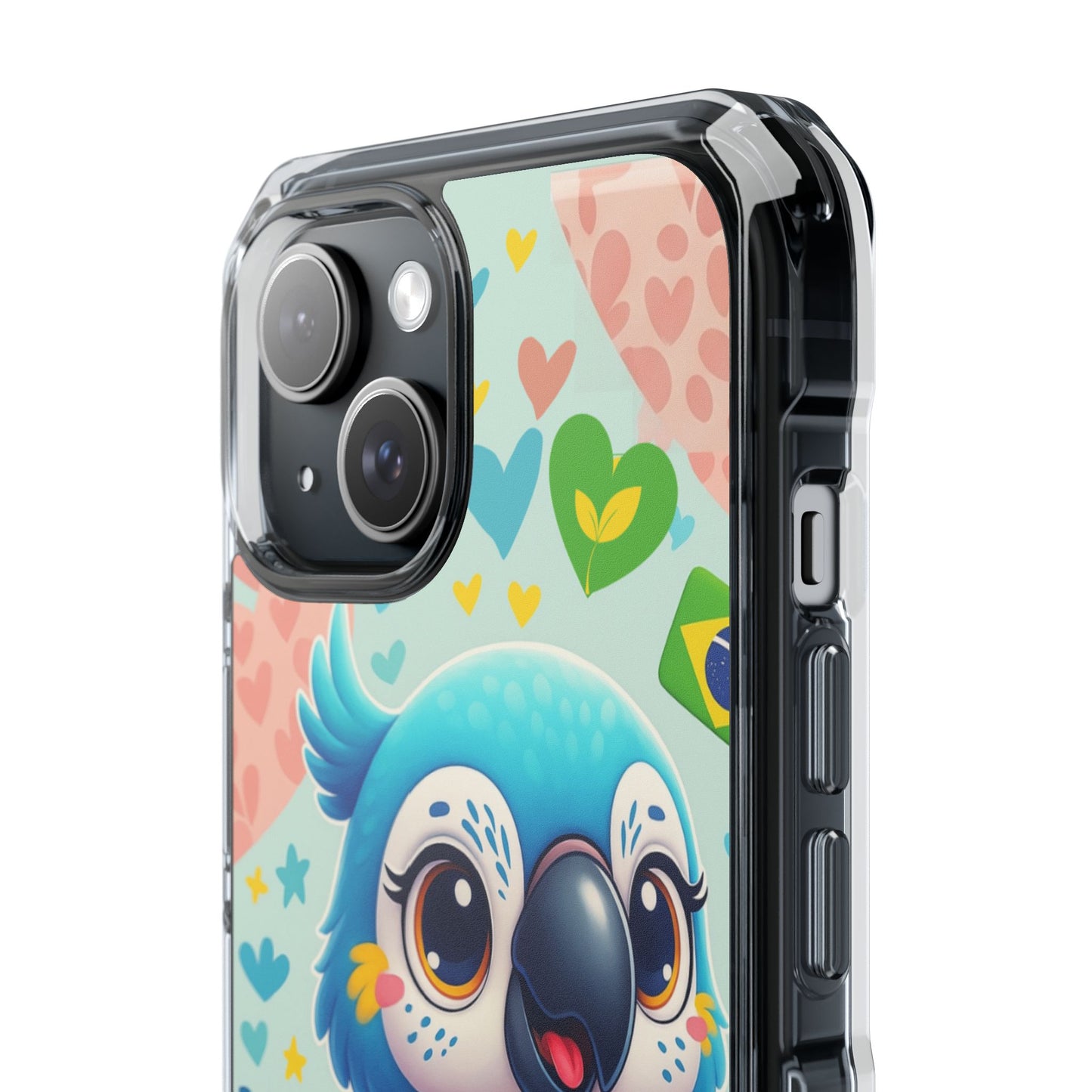Saudade Collection - Brazilian Parrot Phone Case | Vibrant Hearts & Culture Magnetic Tough Cases