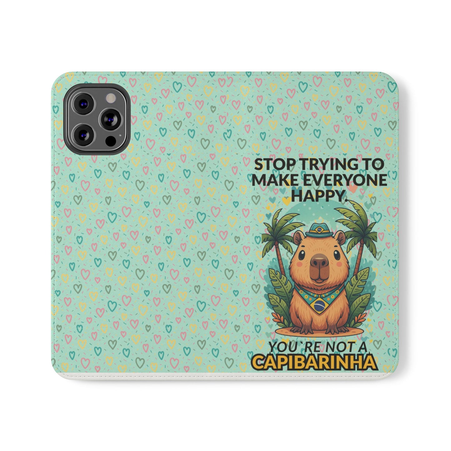 Capybara Self-Care Phone Wallet | Funny Quote Case for iPhone & Samsung
