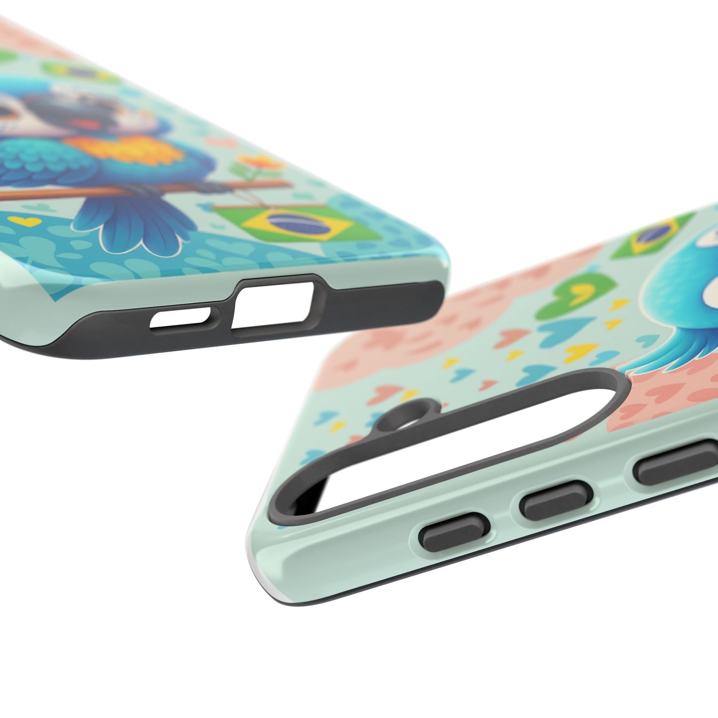 Saudade Collection - Brazilian Parrot Phone Case | Vibrant Hearts & Culture Tough Cases
