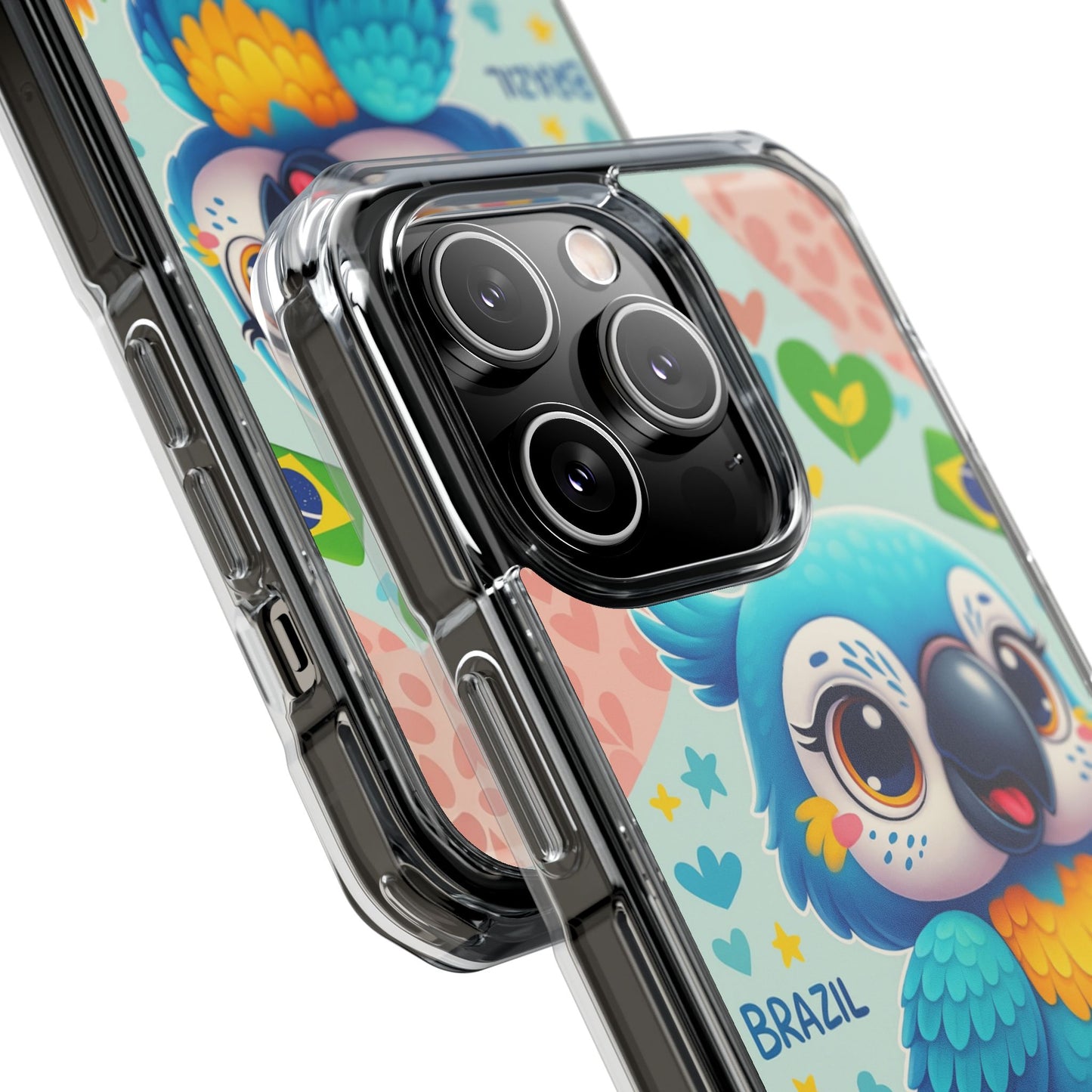 Saudade Collection - Brazilian Parrot Phone Case | Vibrant Hearts & Culture Magnetic Tough Cases