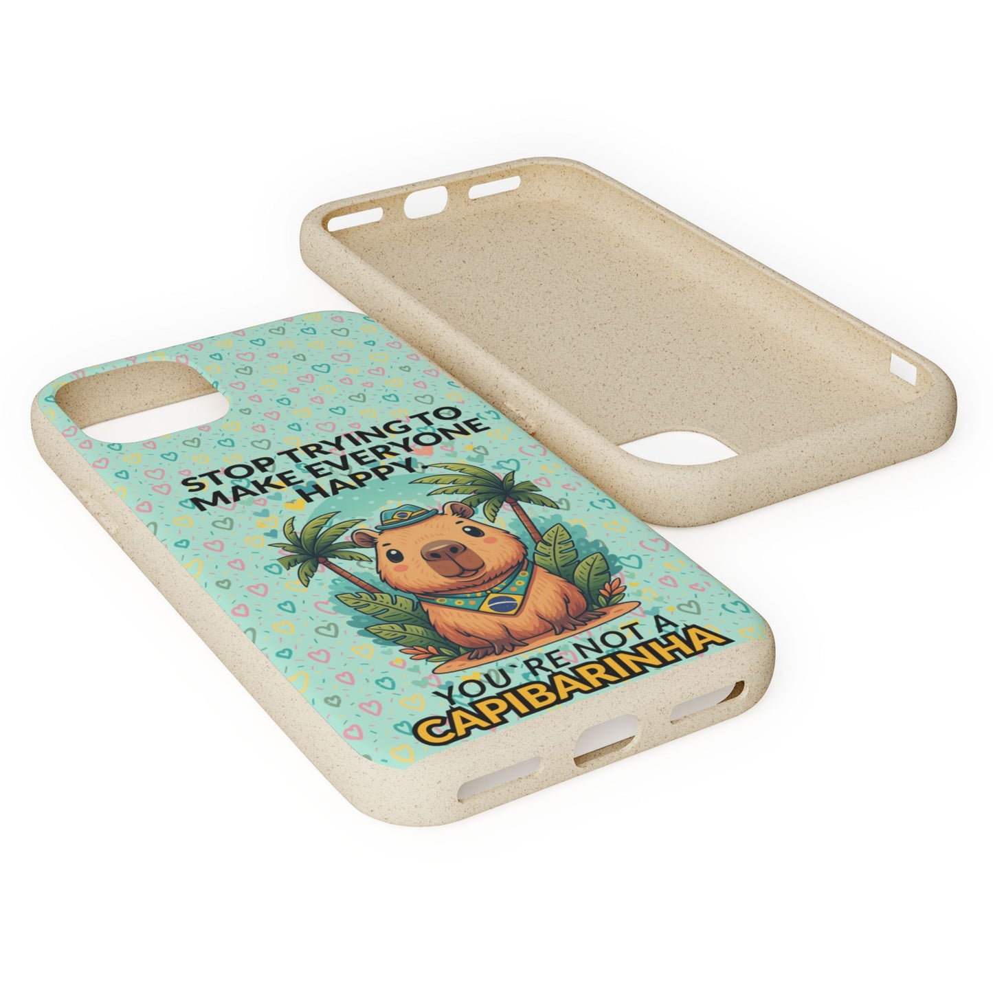Eco-Friendly Capybara Phone Case | Biodegradable Self-Care Quote Cover for iPhone & Samsung