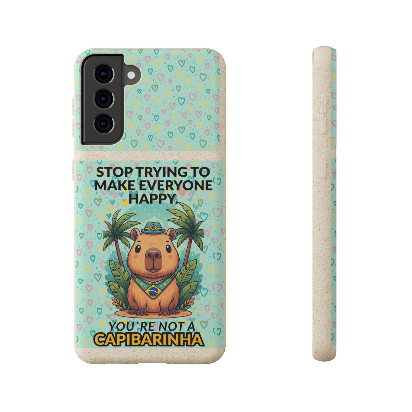 Eco-Friendly Capybara Phone Case | Biodegradable Self-Care Quote Cover for iPhone & Samsung