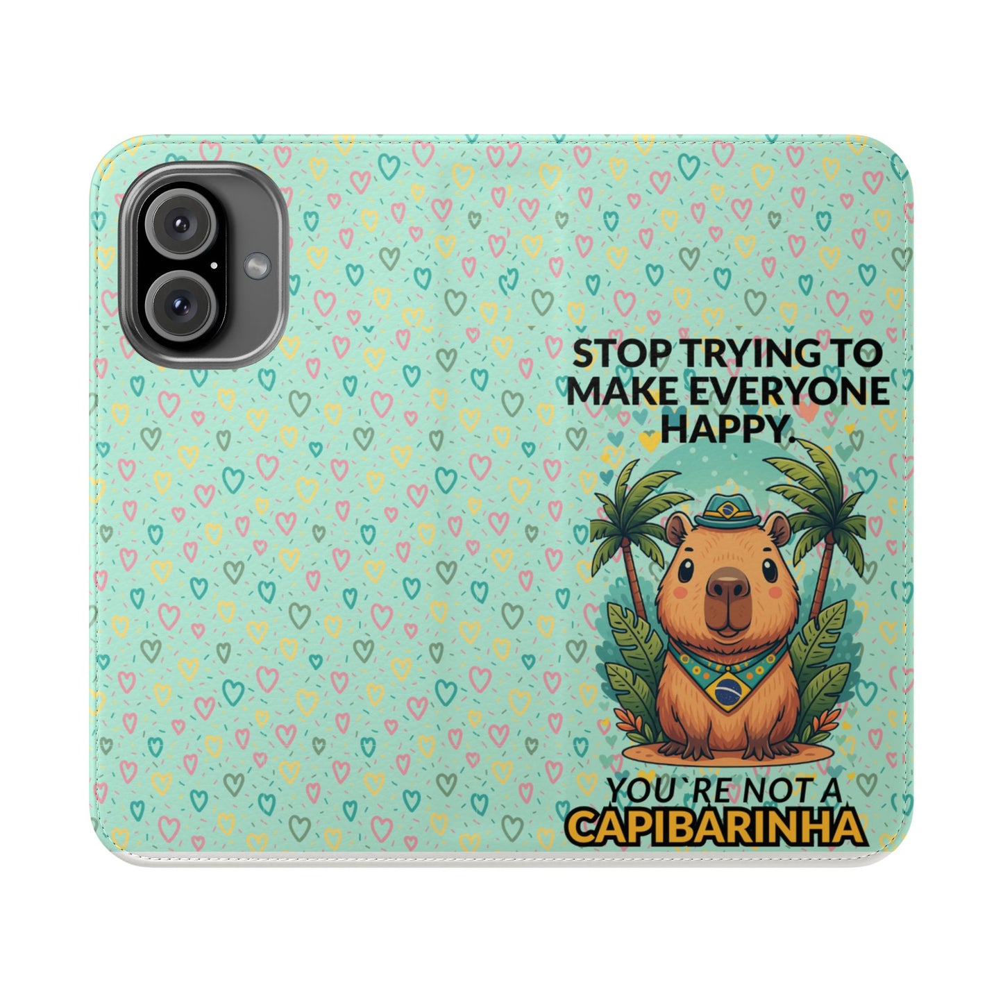 Capybara Self-Care Phone Wallet | Funny Quote Case for iPhone & Samsung