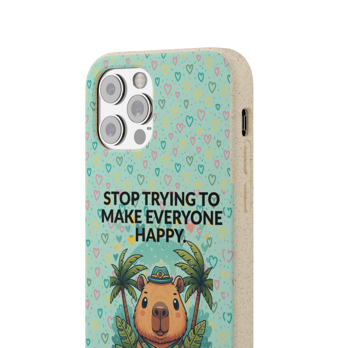 Eco-Friendly Capybara Phone Case | Biodegradable Self-Care Quote Cover for iPhone & Samsung