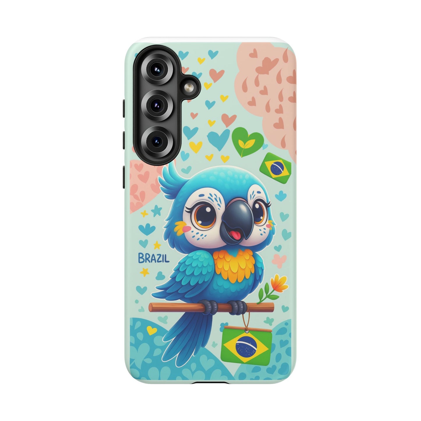 Saudade Collection - Brazilian Parrot Phone Case | Vibrant Hearts & Culture Tough Cases