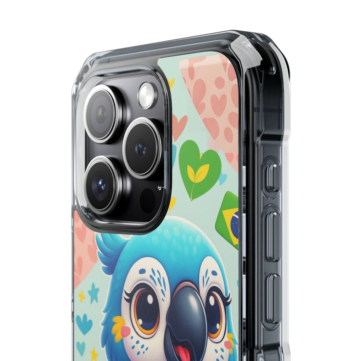 Saudade Collection - Brazilian Parrot Phone Case | Vibrant Hearts & Culture Magnetic Tough Cases