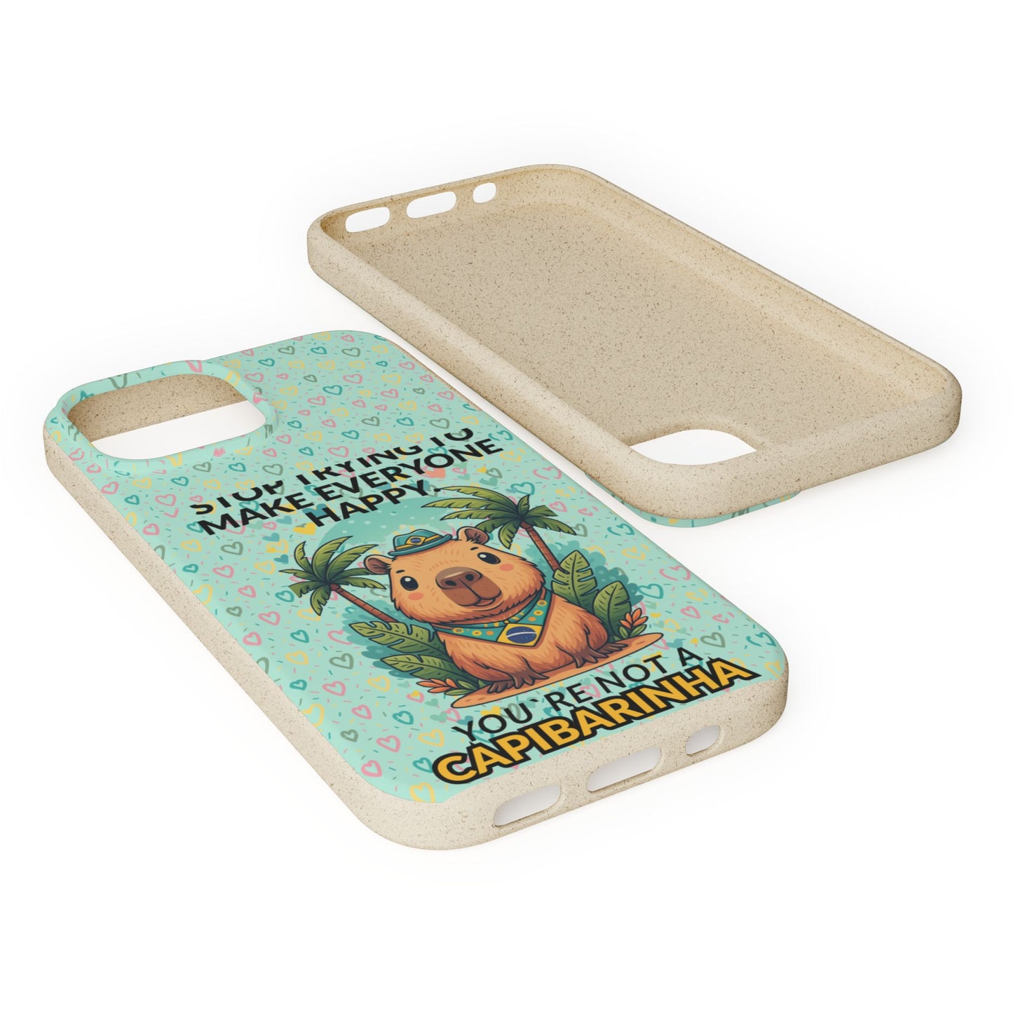 Eco-Friendly Capybara Phone Case | Biodegradable Self-Care Quote Cover for iPhone & Samsung