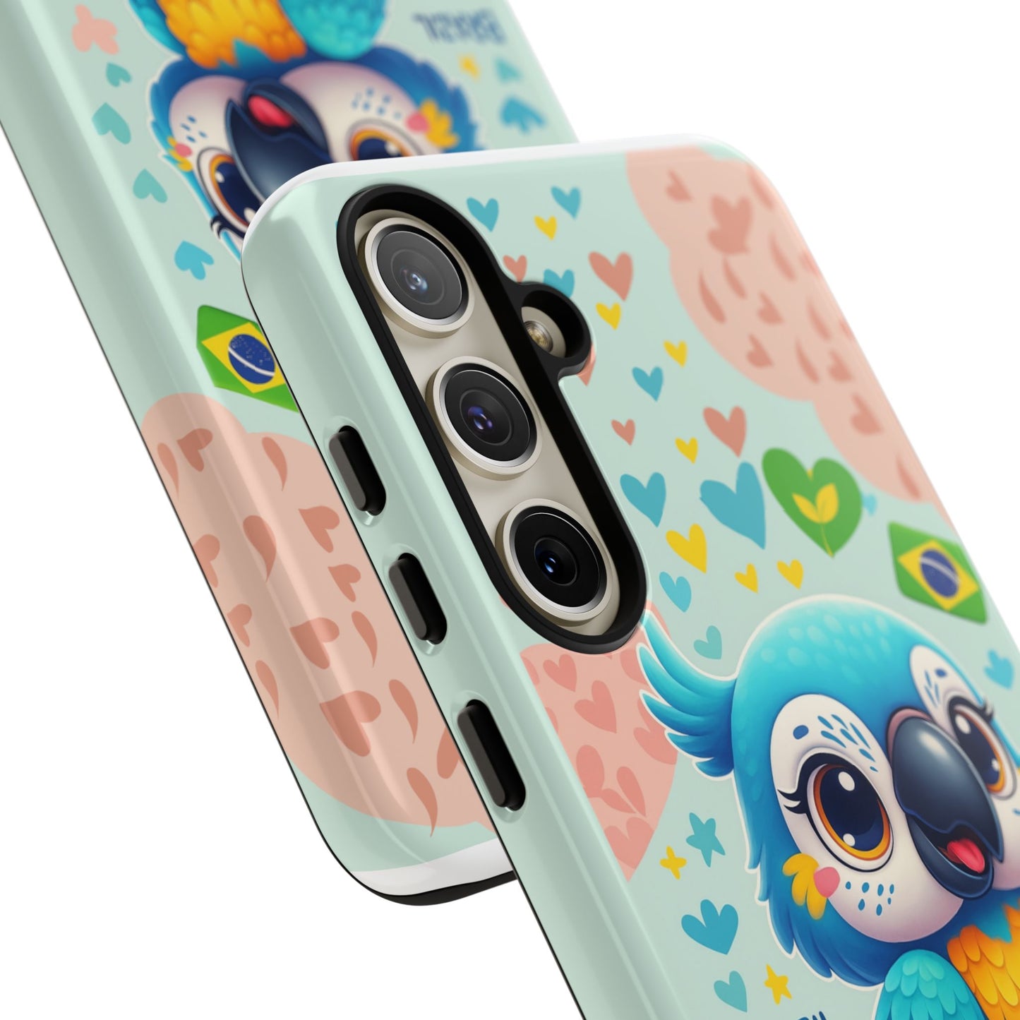 Saudade Collection - Brazilian Parrot Phone Case | Vibrant Hearts & Culture Tough Cases