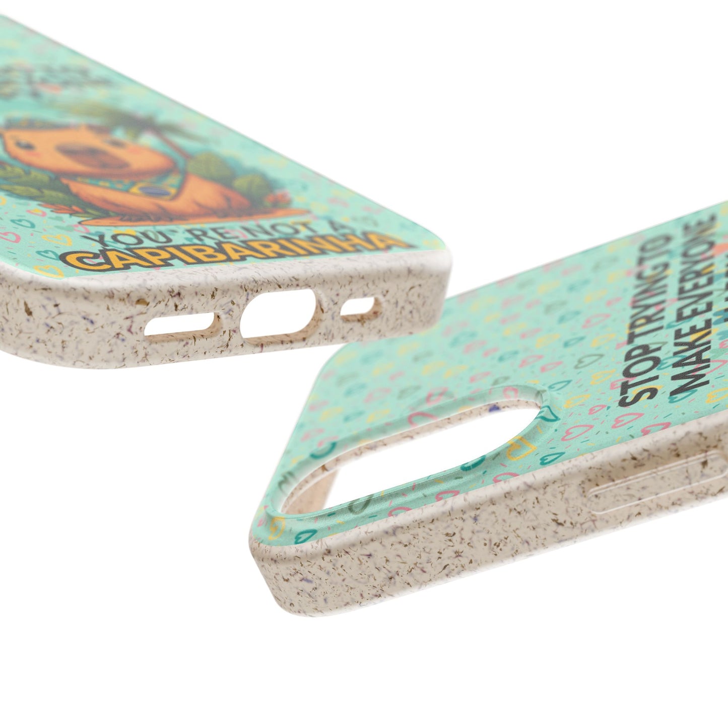 Eco-Friendly Capybara Phone Case | Biodegradable Self-Care Quote Cover for iPhone & Samsung