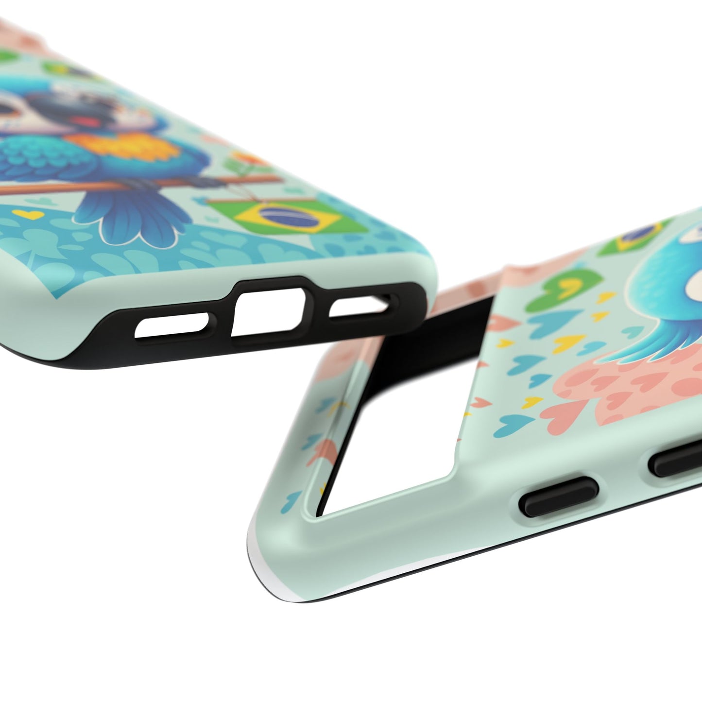 Saudade Collection - Brazilian Parrot Phone Case | Vibrant Hearts & Culture Tough Cases