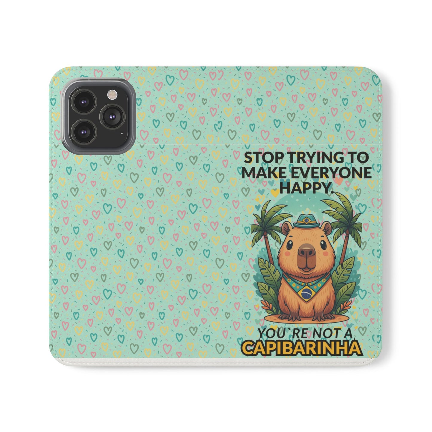 Capybara Self-Care Phone Wallet | Funny Quote Case for iPhone & Samsung