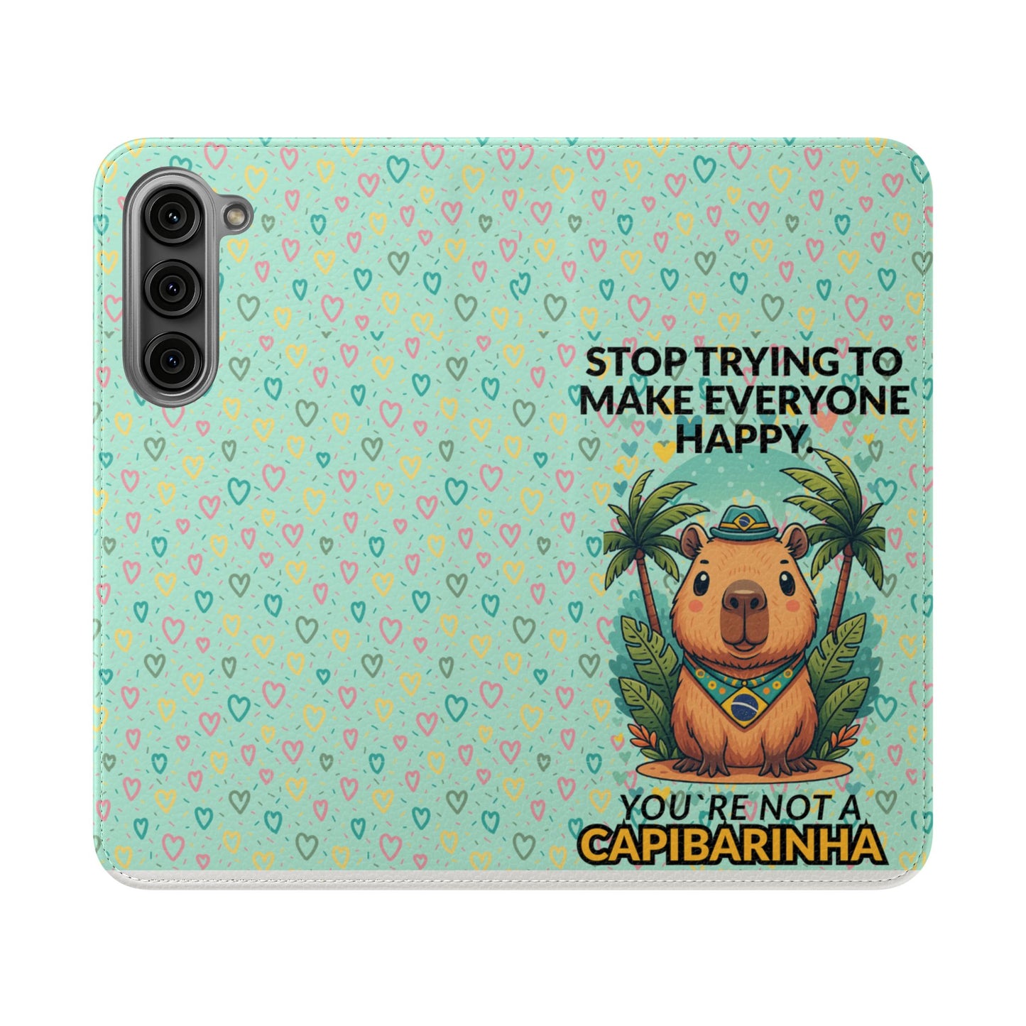 Capybara Self-Care Phone Wallet | Funny Quote Case for iPhone & Samsung