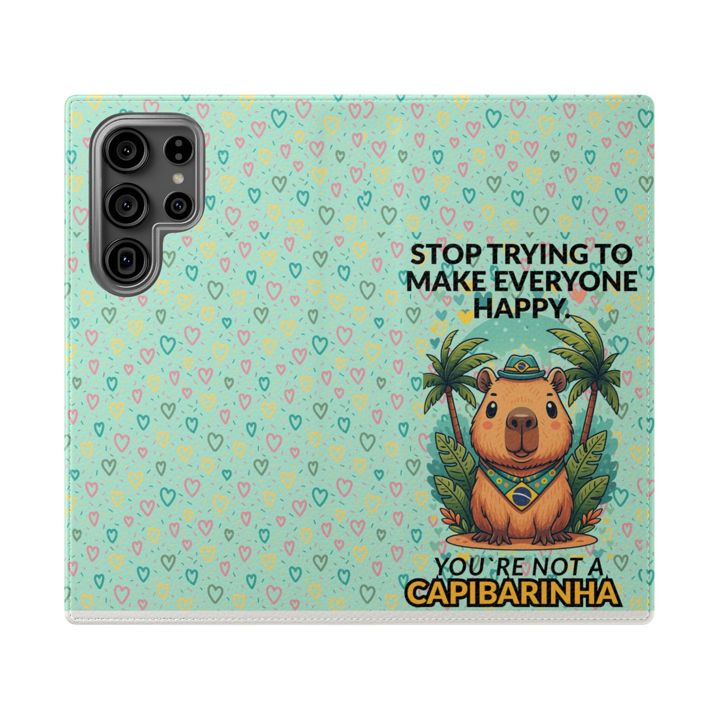 Capybara Self-Care Phone Wallet | Funny Quote Case for iPhone & Samsung