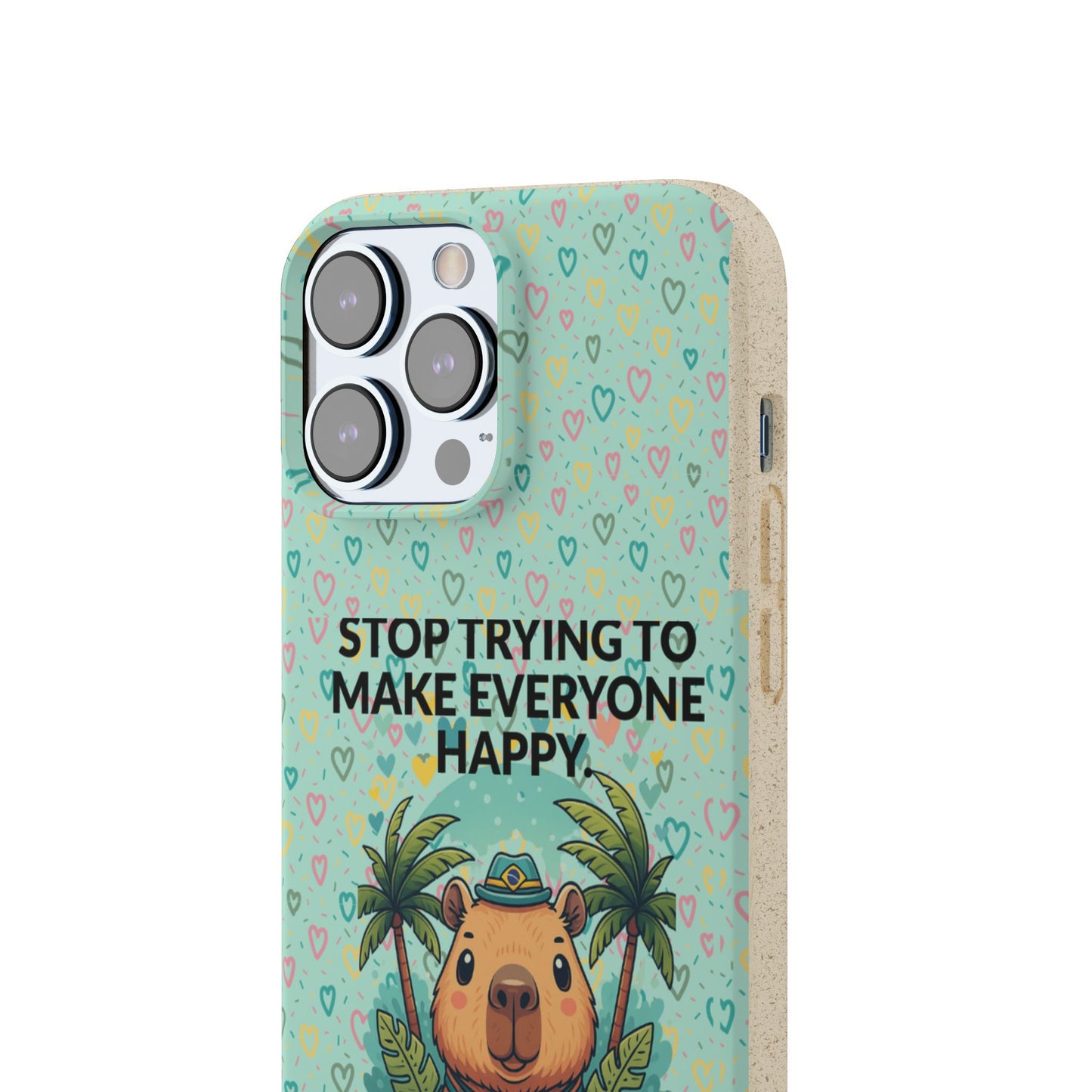 Eco-Friendly Capybara Phone Case | Biodegradable Self-Care Quote Cover for iPhone & Samsung