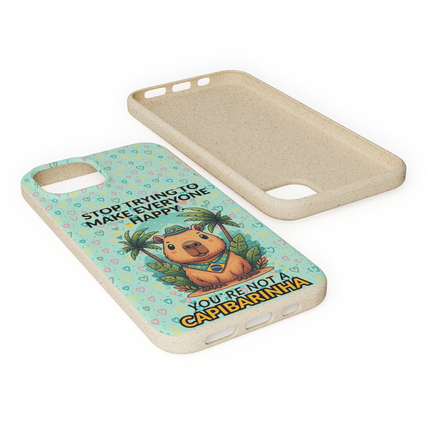 Eco-Friendly Capybara Phone Case | Biodegradable Self-Care Quote Cover for iPhone & Samsung