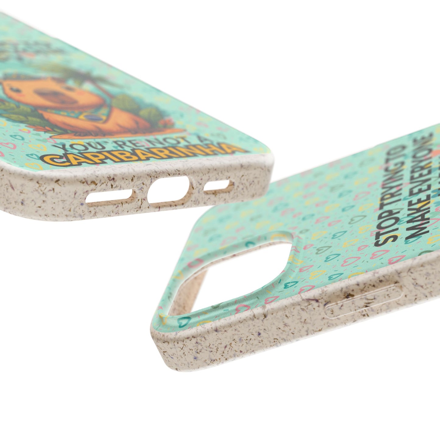 Eco-Friendly Capybara Phone Case | Biodegradable Self-Care Quote Cover for iPhone & Samsung