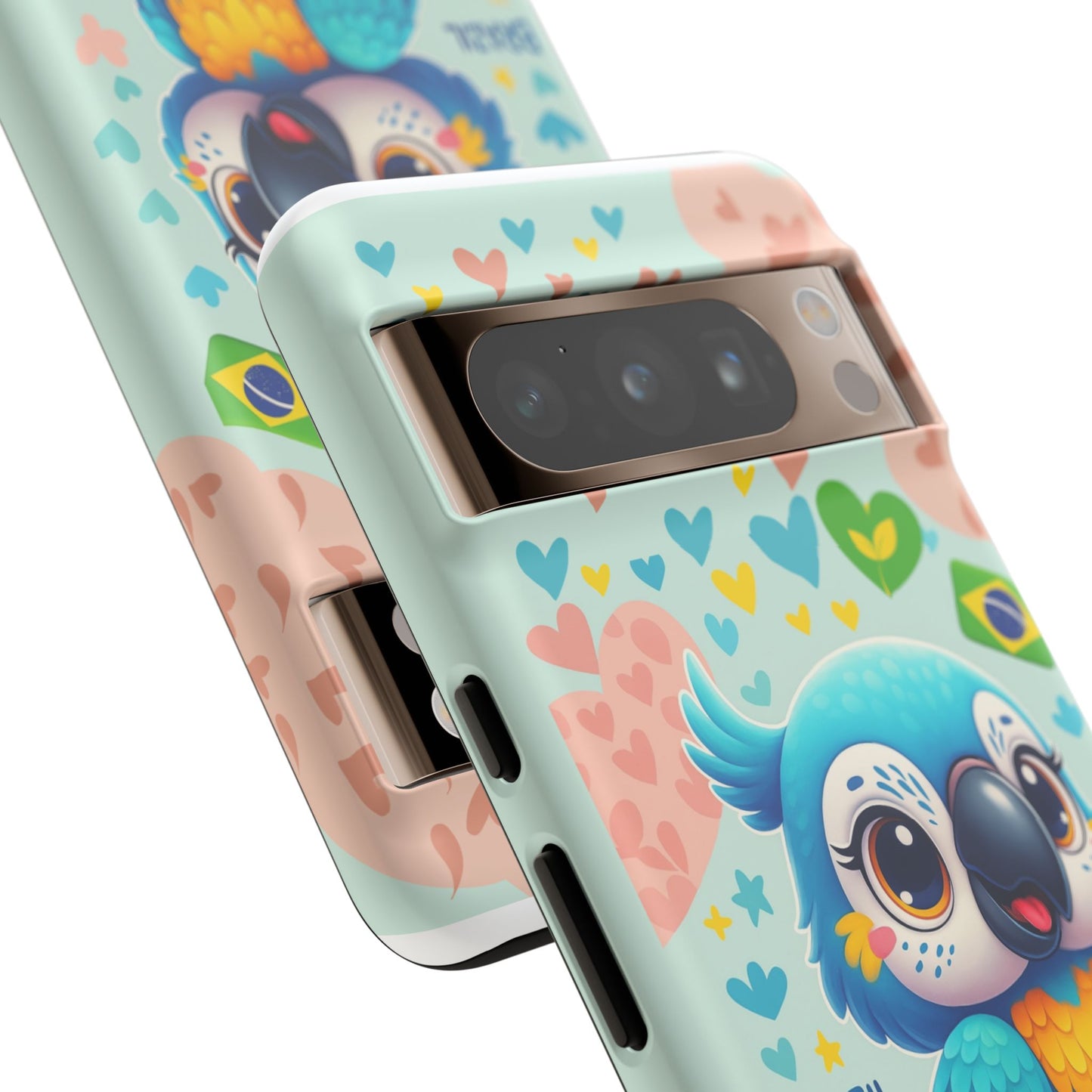 Saudade Collection - Brazilian Parrot Phone Case | Vibrant Hearts & Culture Tough Cases