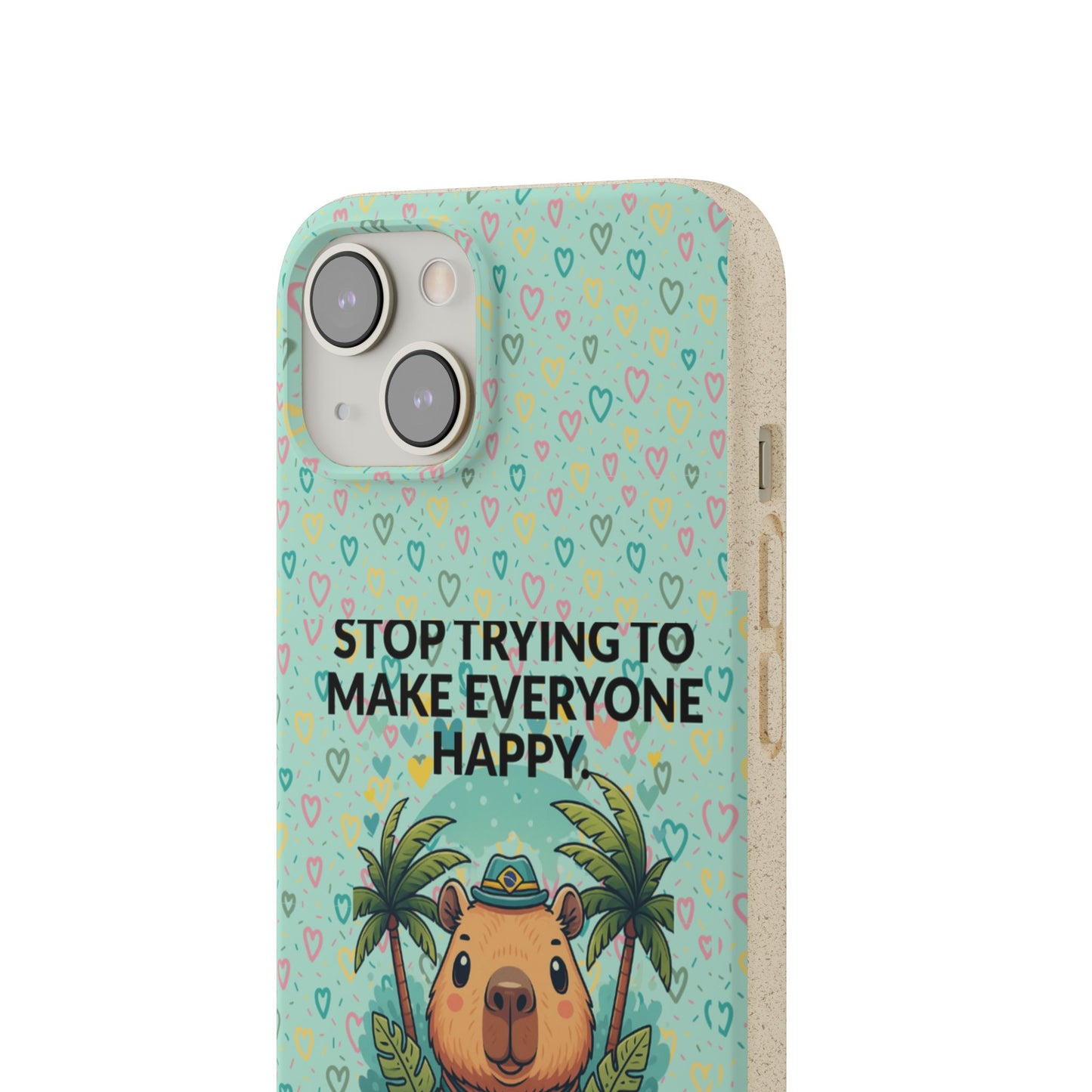 Eco-Friendly Capybara Phone Case | Biodegradable Self-Care Quote Cover for iPhone & Samsung