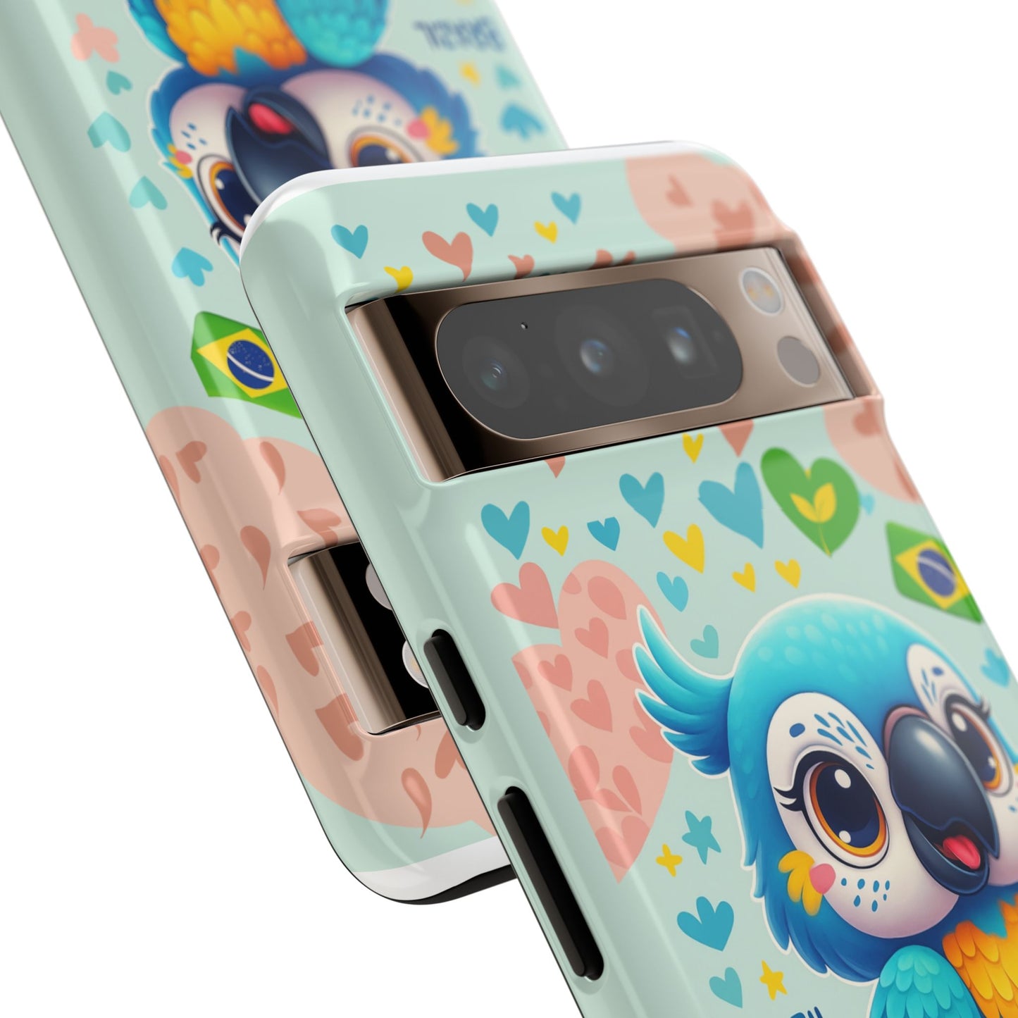 Saudade Collection - Brazilian Parrot Phone Case | Vibrant Hearts & Culture Tough Cases