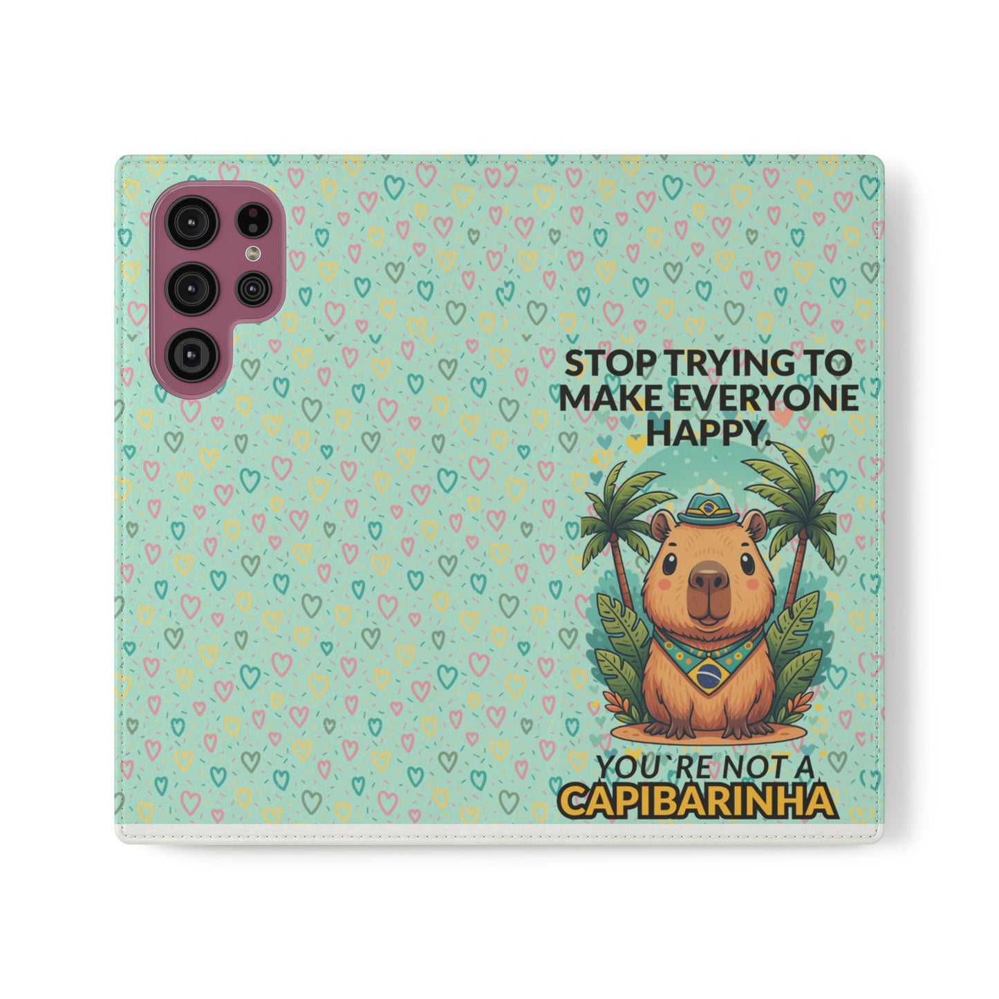 Capybara Self-Care Phone Wallet | Funny Quote Case for iPhone & Samsung