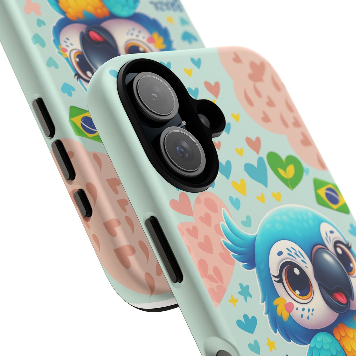 Saudade Collection - Brazilian Parrot Phone Case | Vibrant Hearts & Culture Tough Cases