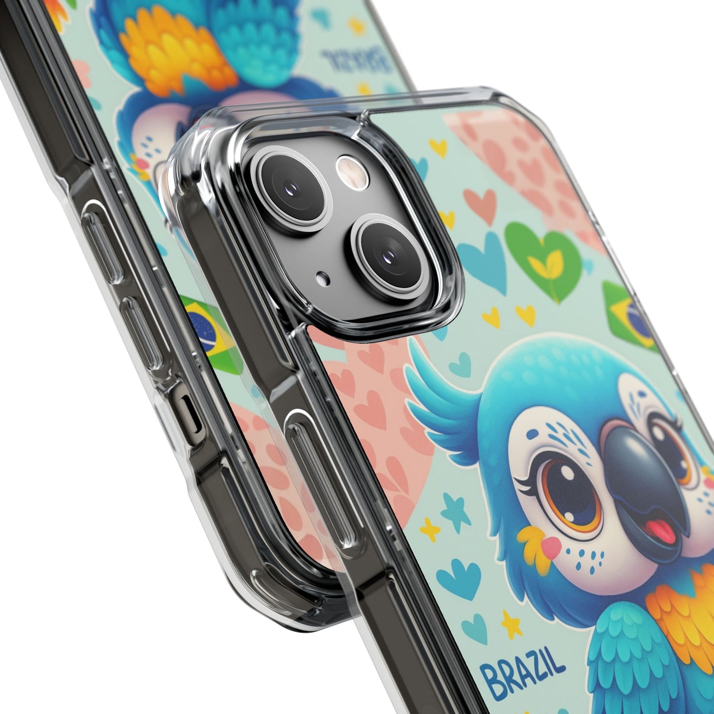 Saudade Collection - Brazilian Parrot Phone Case | Vibrant Hearts & Culture Magnetic Tough Cases