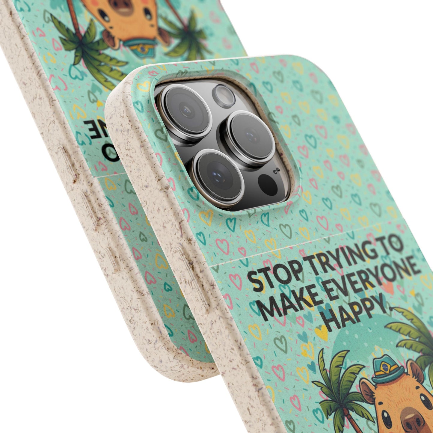 Eco-Friendly Capybara Phone Case | Biodegradable Self-Care Quote Cover for iPhone & Samsung