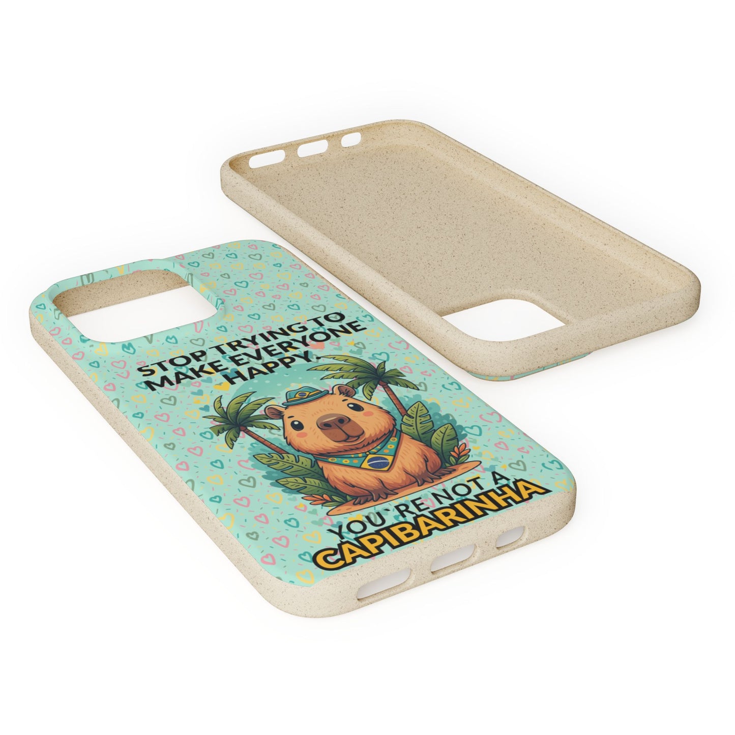 Eco-Friendly Capybara Phone Case | Biodegradable Self-Care Quote Cover for iPhone & Samsung