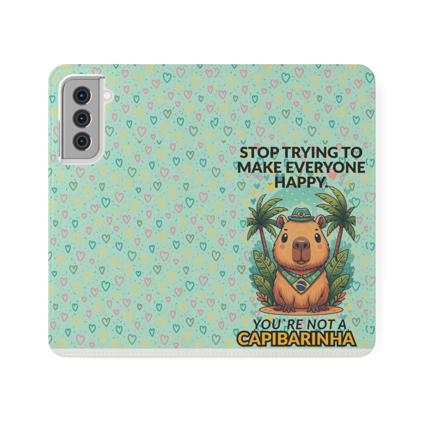 Capybara Self-Care Phone Wallet | Funny Quote Case for iPhone & Samsung