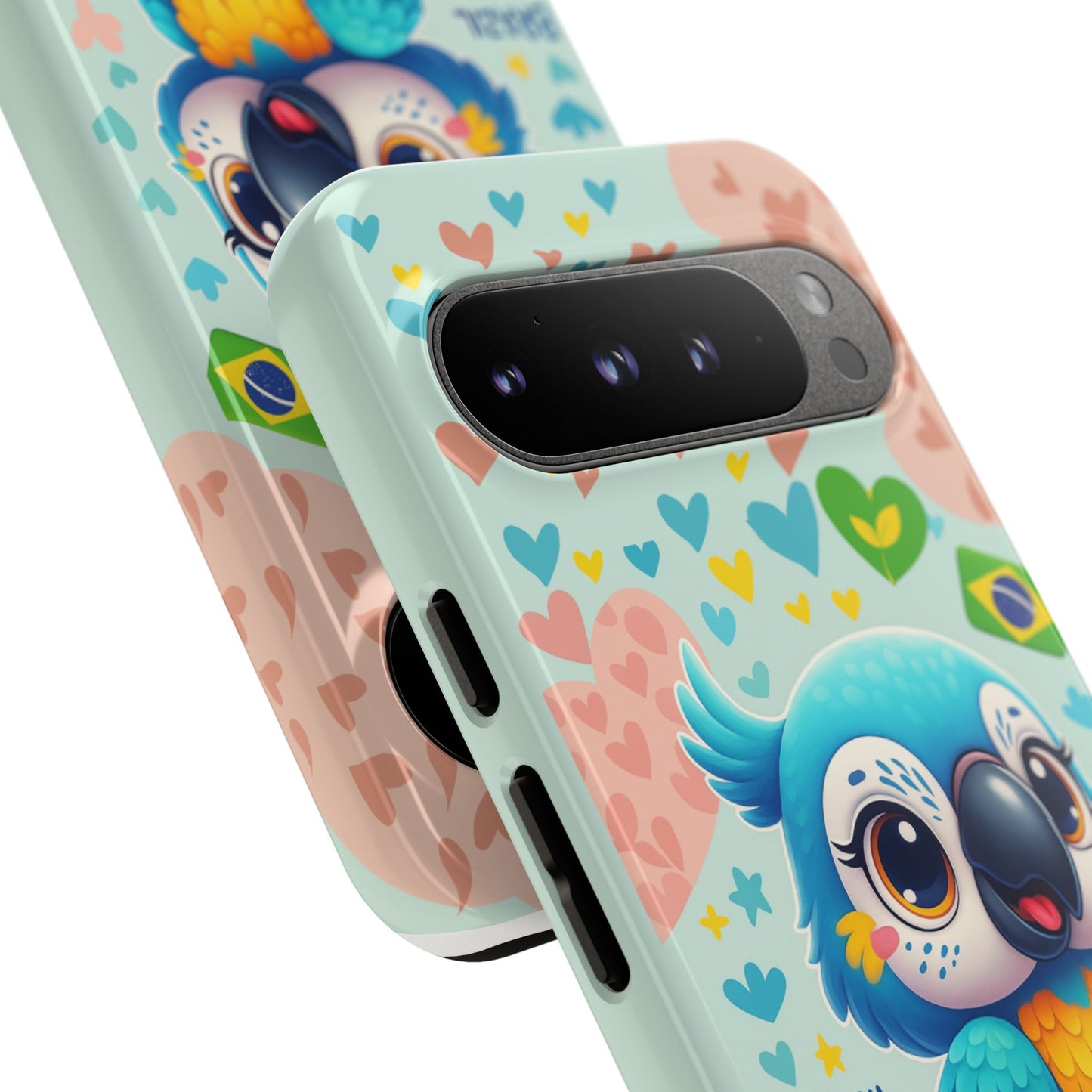 Saudade Collection - Brazilian Parrot Phone Case | Vibrant Hearts & Culture Tough Cases