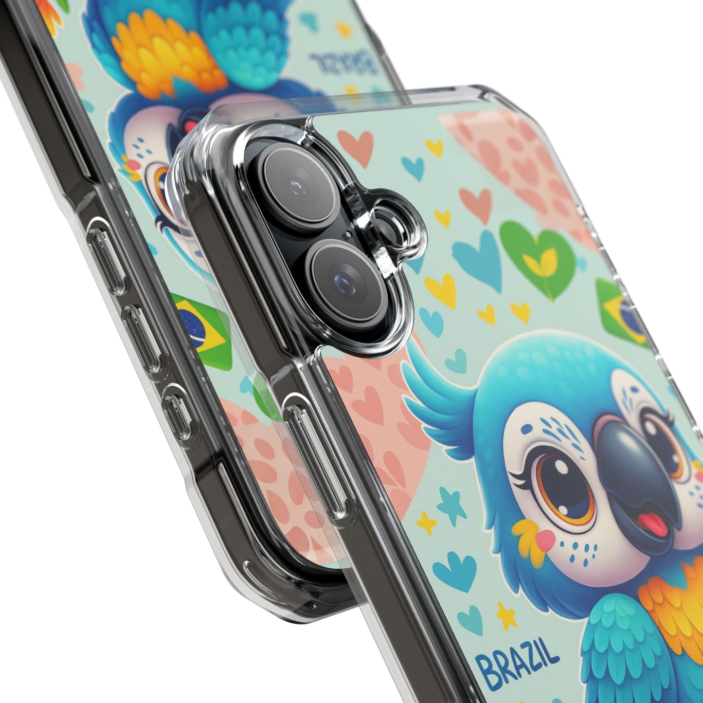 Saudade Collection - Brazilian Parrot Phone Case | Vibrant Hearts & Culture Magnetic Tough Cases