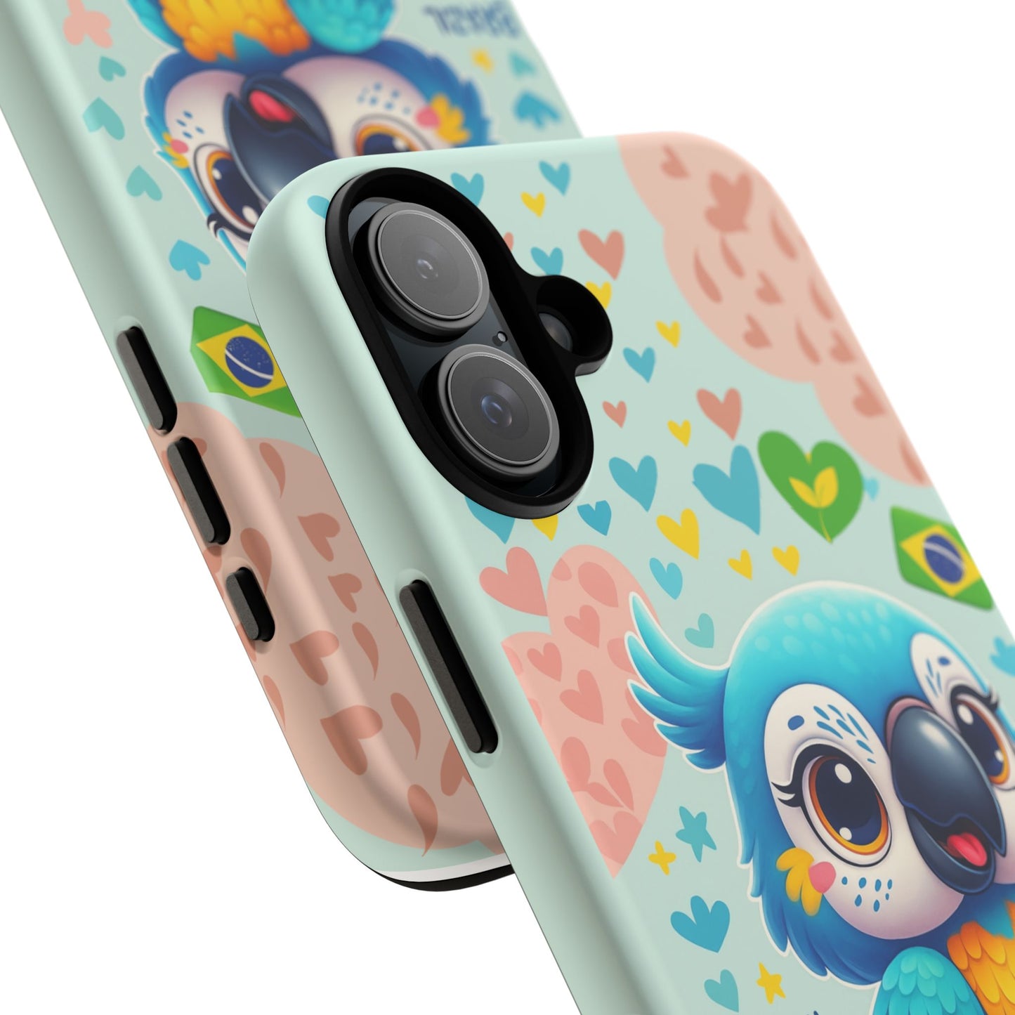 Saudade Collection - Brazilian Parrot Phone Case | Vibrant Hearts & Culture Tough Cases