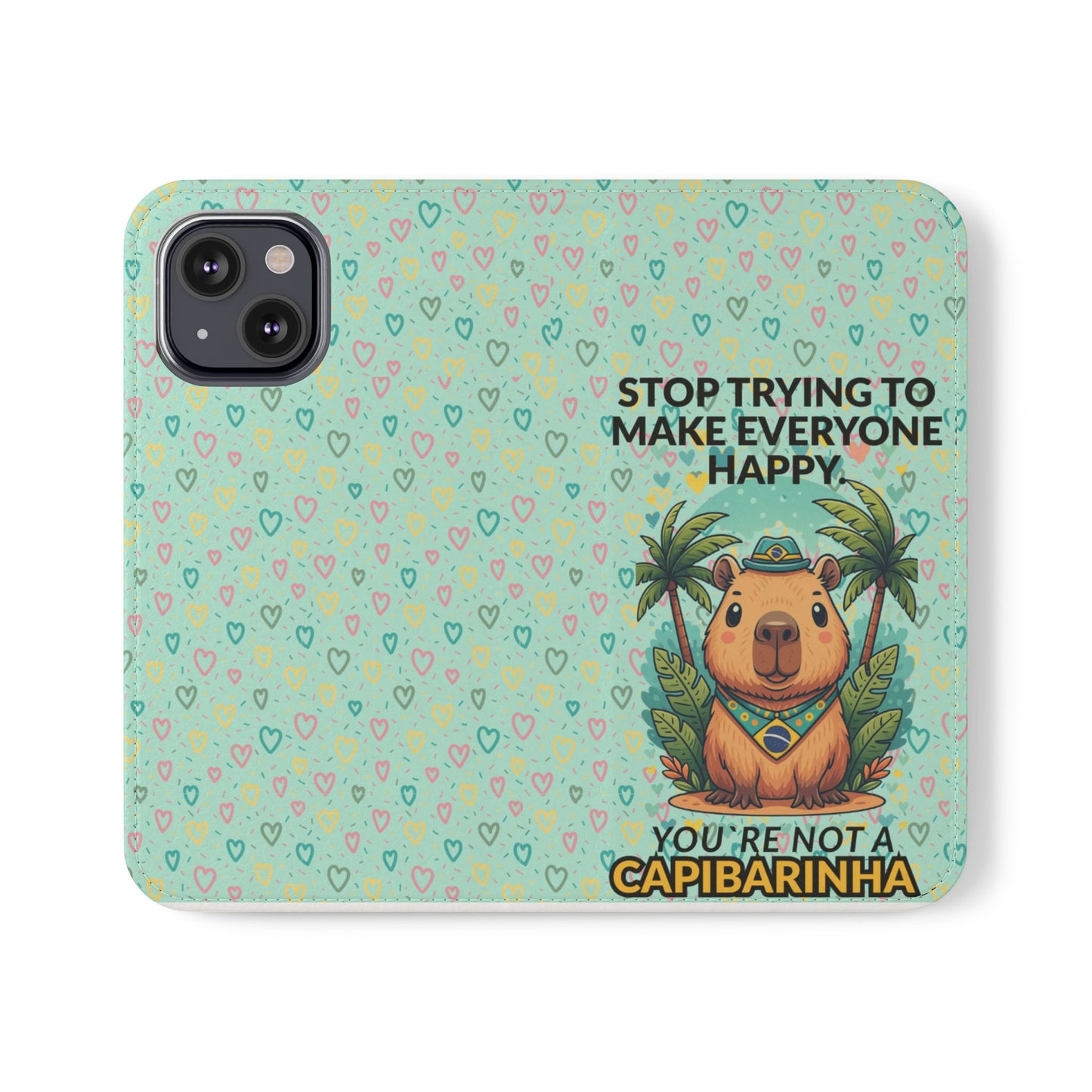 Capybara Self-Care Phone Wallet | Funny Quote Case for iPhone & Samsung