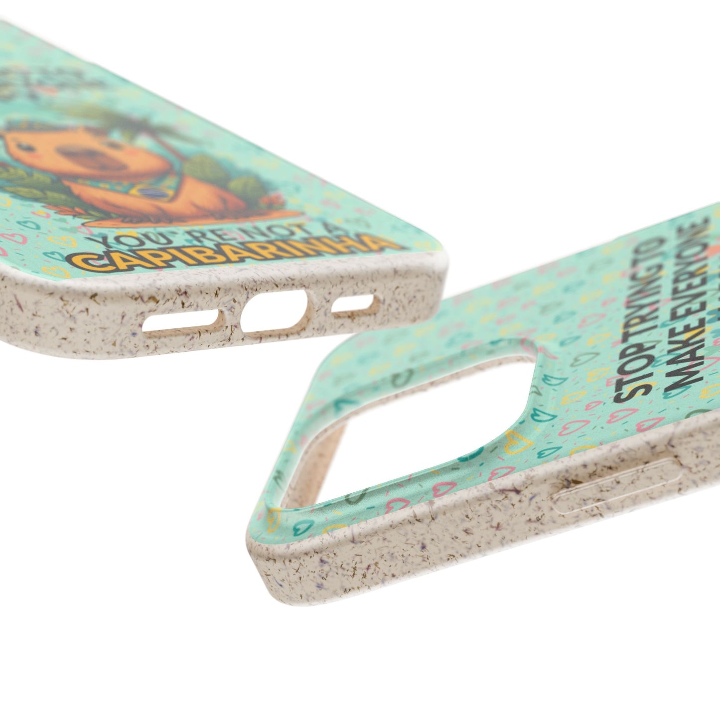 Eco-Friendly Capybara Phone Case | Biodegradable Self-Care Quote Cover for iPhone & Samsung