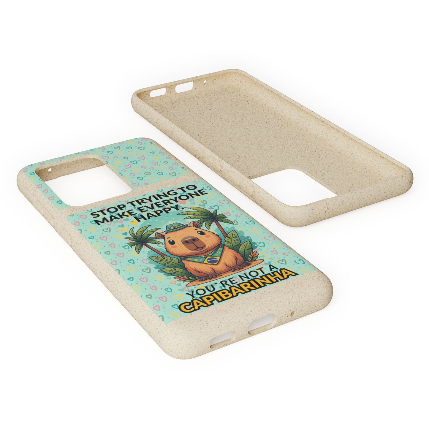 Eco-Friendly Capybara Phone Case | Biodegradable Self-Care Quote Cover for iPhone & Samsung