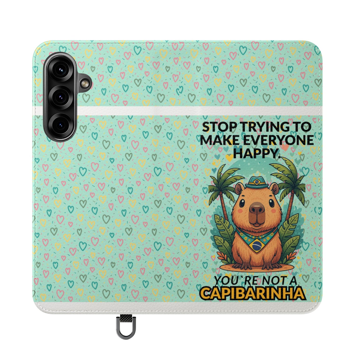 Capybara Self-Care Phone Wallet | Funny Quote Case for iPhone & Samsung