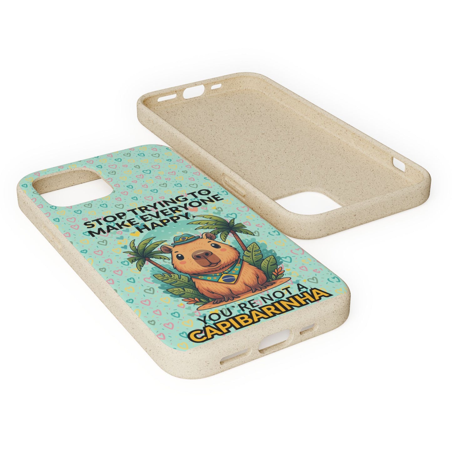 Eco-Friendly Capybara Phone Case | Biodegradable Self-Care Quote Cover for iPhone & Samsung