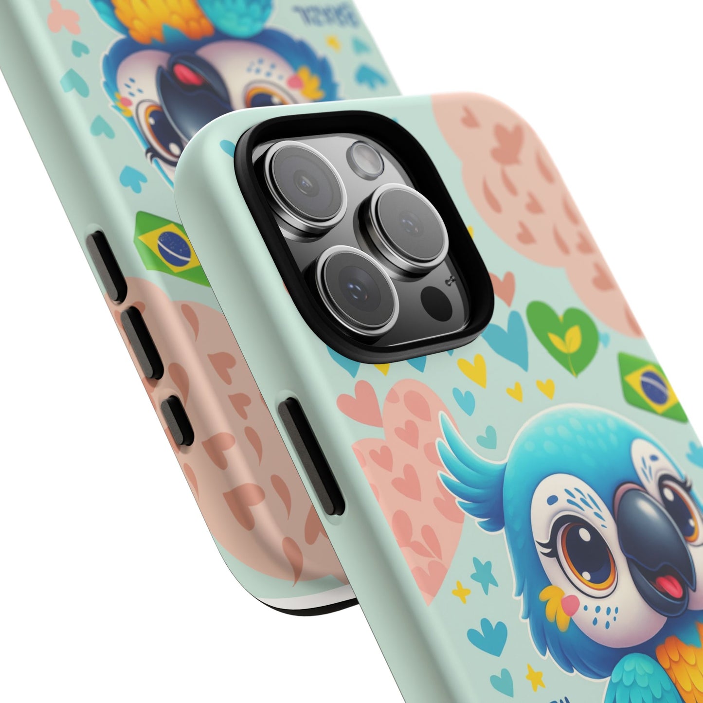 Saudade Collection - Brazilian Parrot Phone Case | Vibrant Hearts & Culture Tough Cases