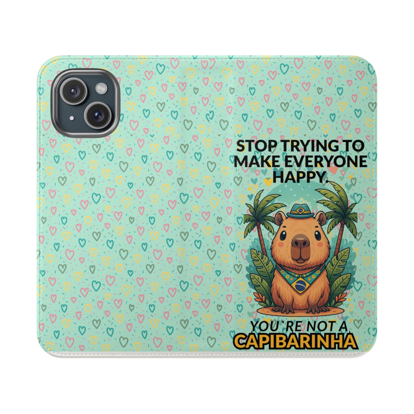 Capybara Self-Care Phone Wallet | Funny Quote Case for iPhone & Samsung