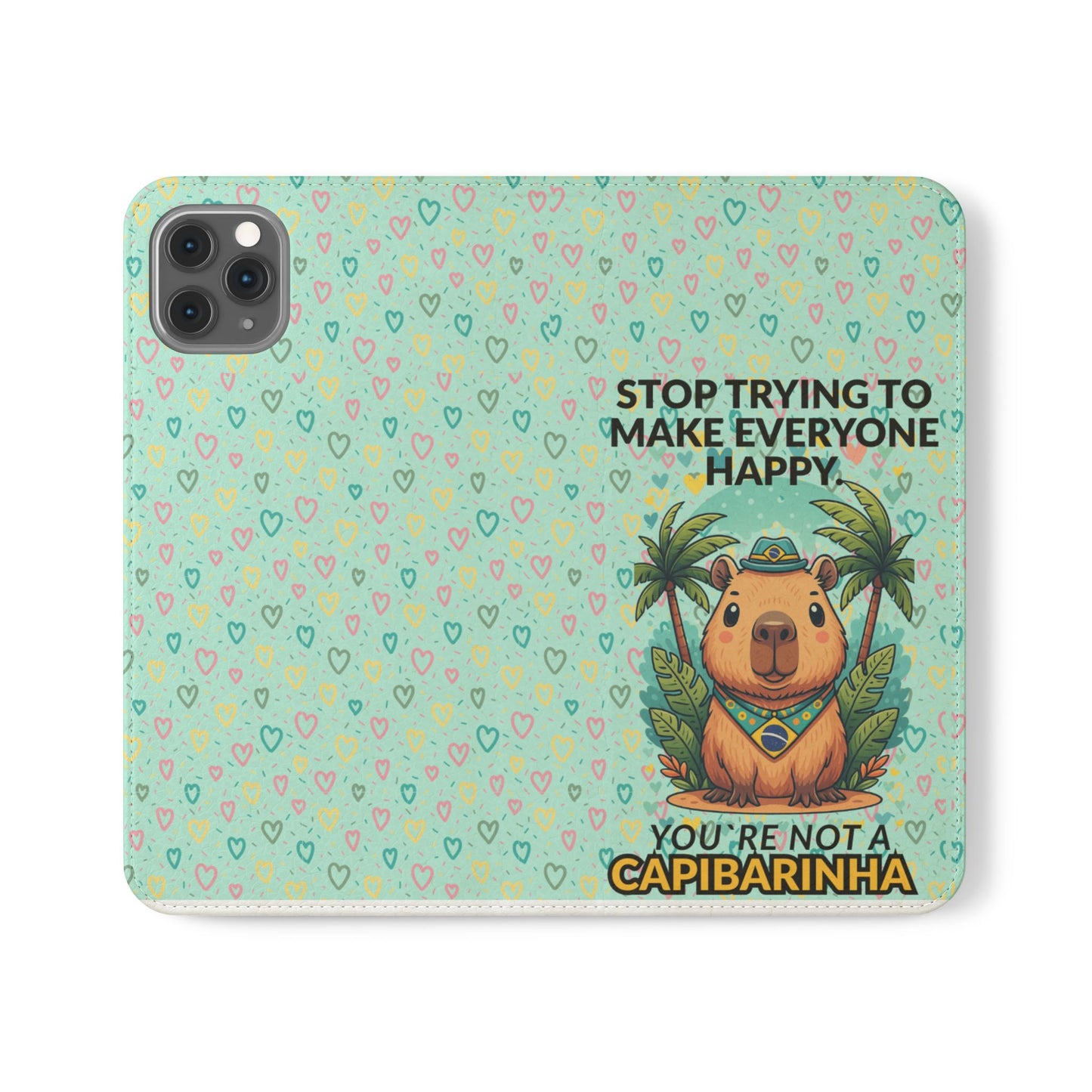 Capybara Self-Care Phone Wallet | Funny Quote Case for iPhone & Samsung