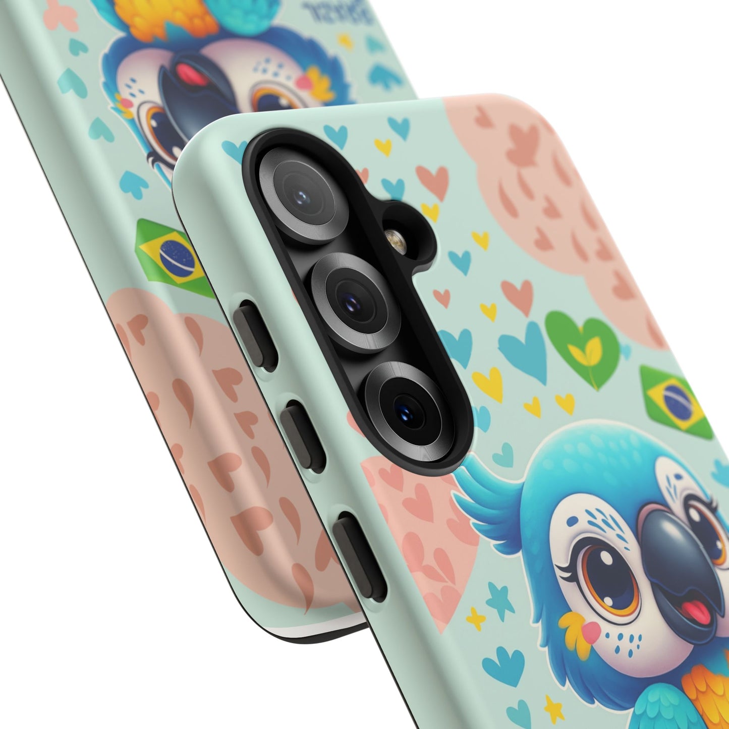 Saudade Collection - Brazilian Parrot Phone Case | Vibrant Hearts & Culture Tough Cases