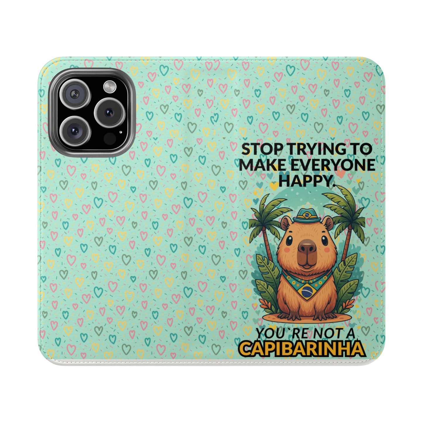 Capybara Self-Care Phone Wallet | Funny Quote Case for iPhone & Samsung