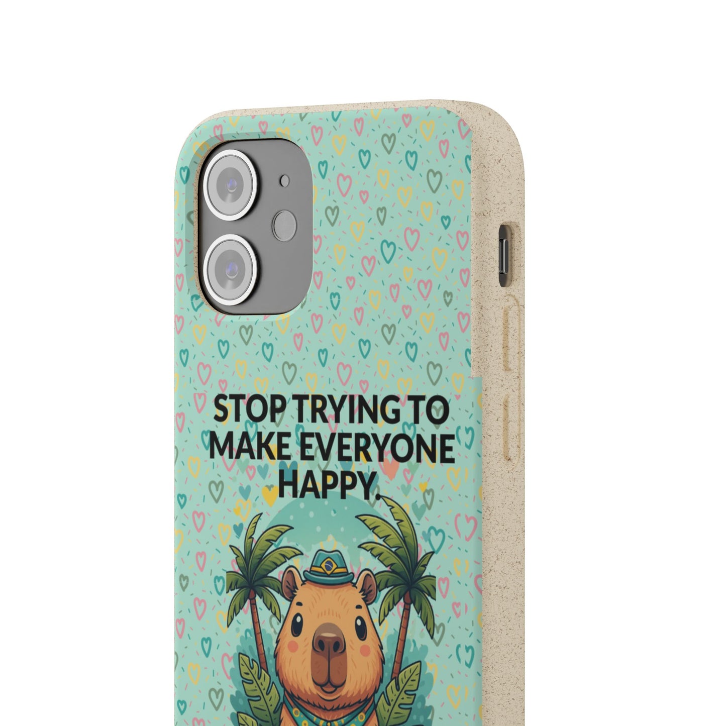 Eco-Friendly Capybara Phone Case | Biodegradable Self-Care Quote Cover for iPhone & Samsung