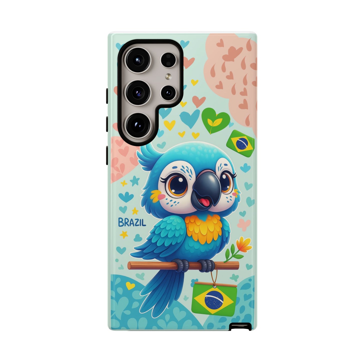 Saudade Collection - Brazilian Parrot Phone Case | Vibrant Hearts & Culture Tough Cases