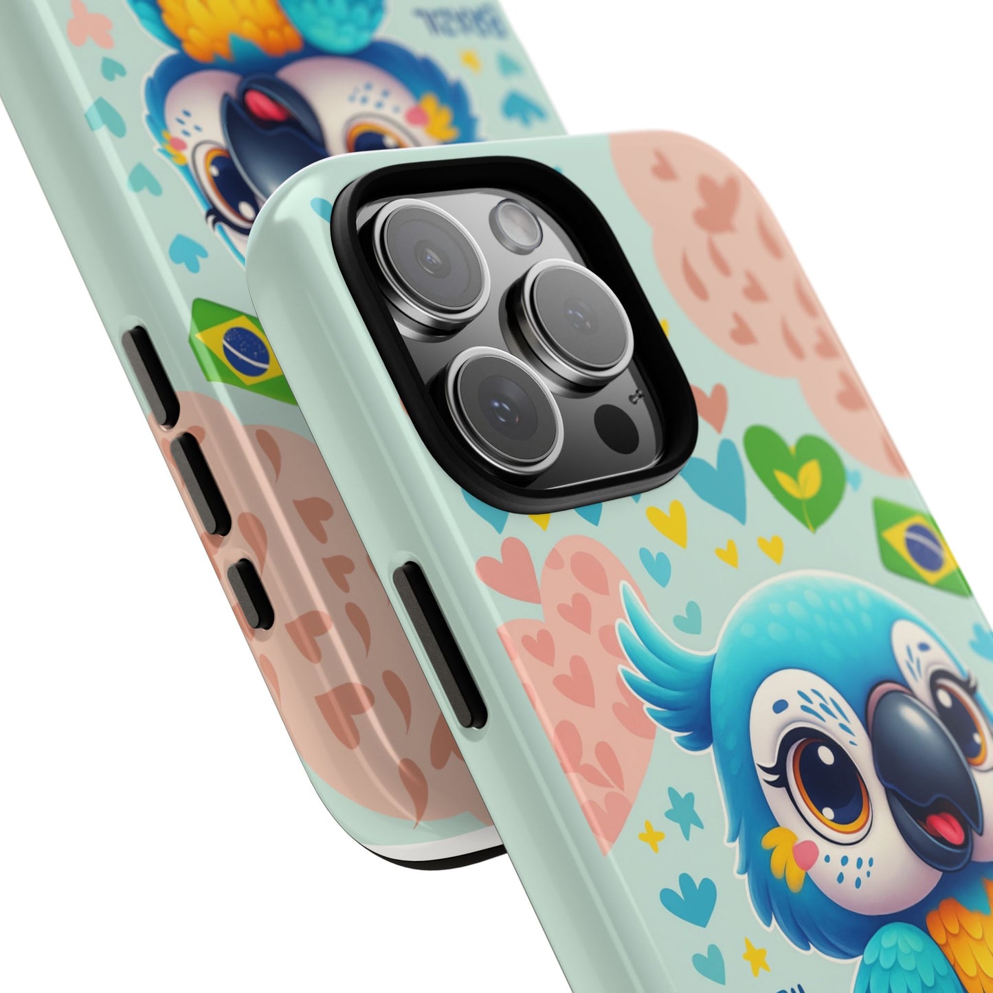 Saudade Collection - Brazilian Parrot Phone Case | Vibrant Hearts & Culture Tough Cases