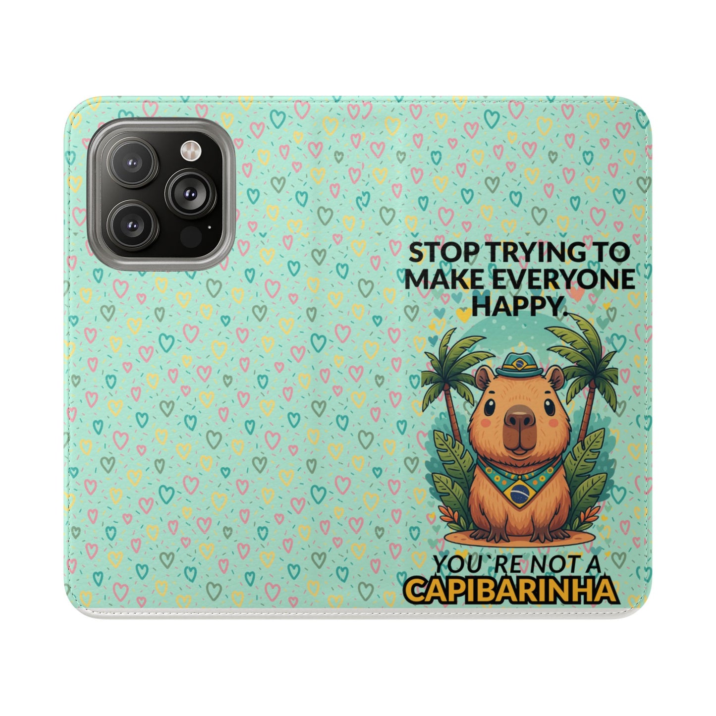 Capybara Self-Care Phone Wallet | Funny Quote Case for iPhone & Samsung