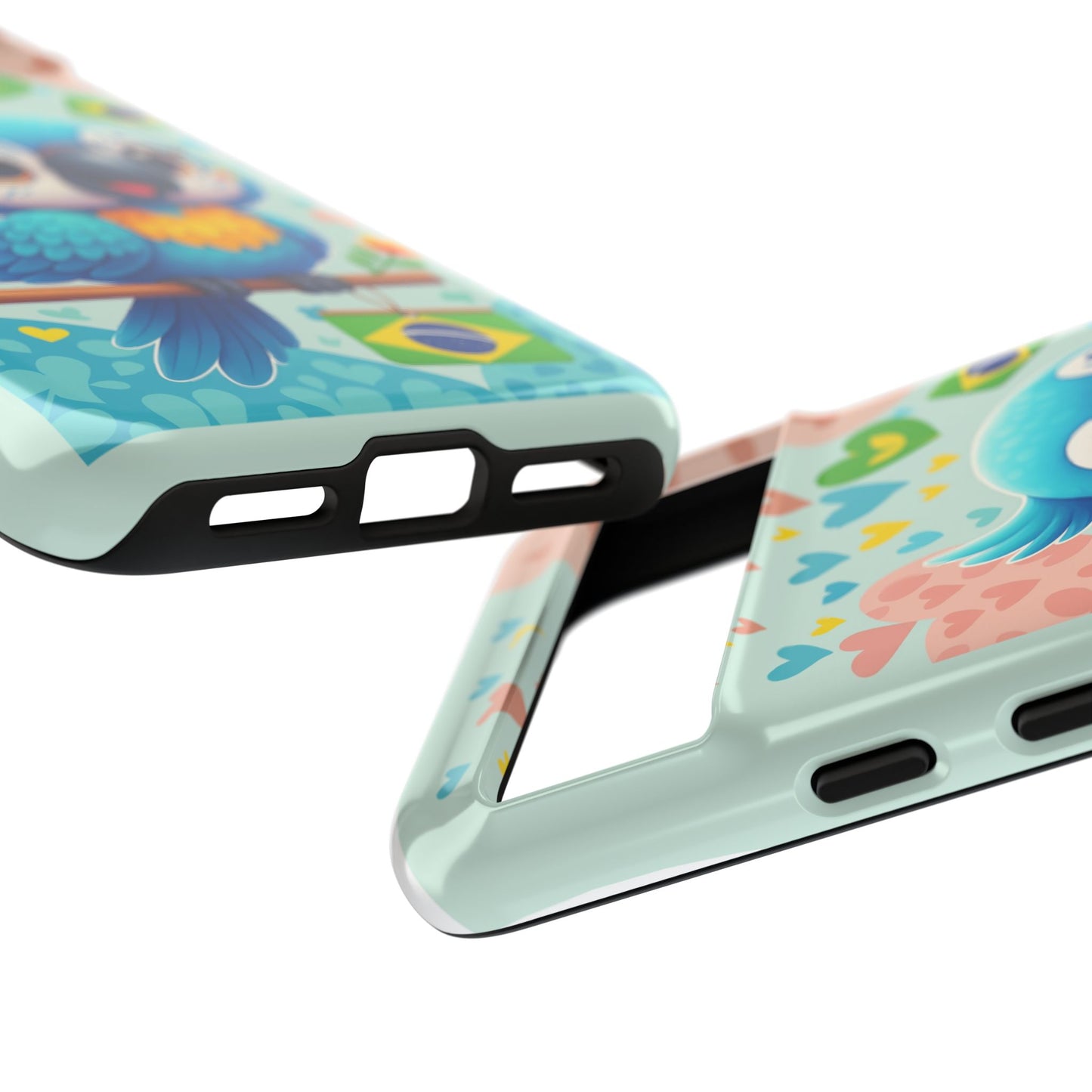 Saudade Collection - Brazilian Parrot Phone Case | Vibrant Hearts & Culture Tough Cases