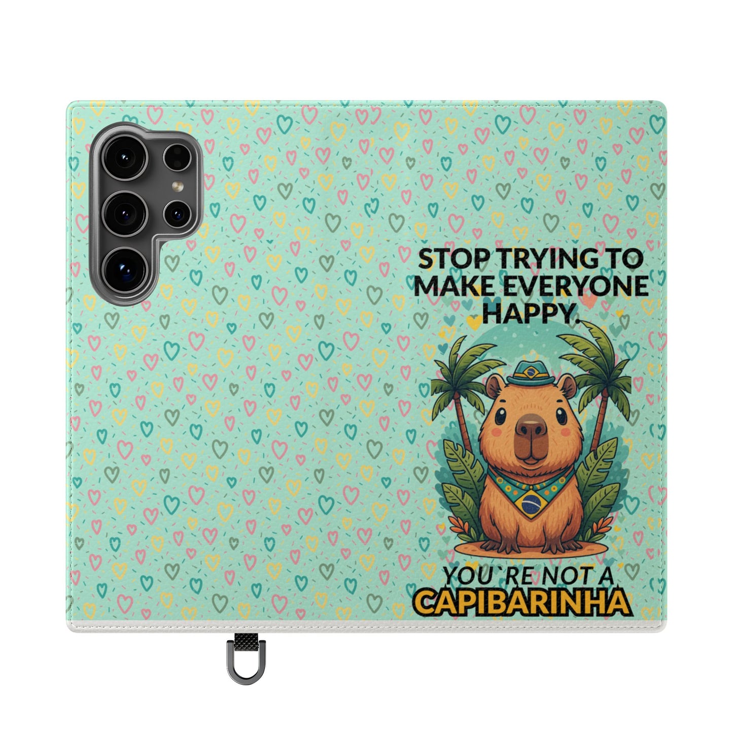 Capybara Self-Care Phone Wallet | Funny Quote Case for iPhone & Samsung